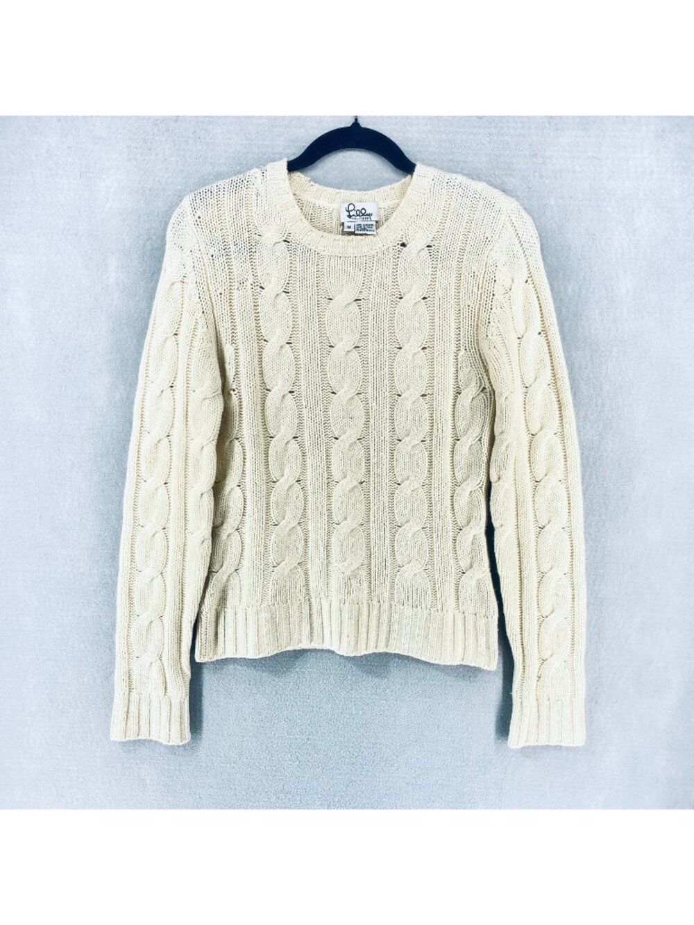 Vtg Lilly Pulitzer Cashmere Sweater Womens S Ivory Cable Knit Pullover *Holes